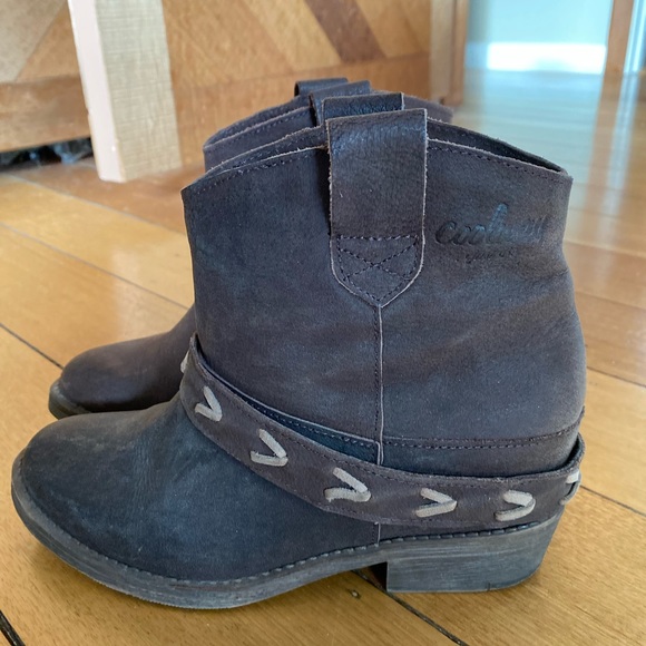 Coolway Brown Leather Short cowboy boots size 38 (hidden heel) - Picture 2 of 12